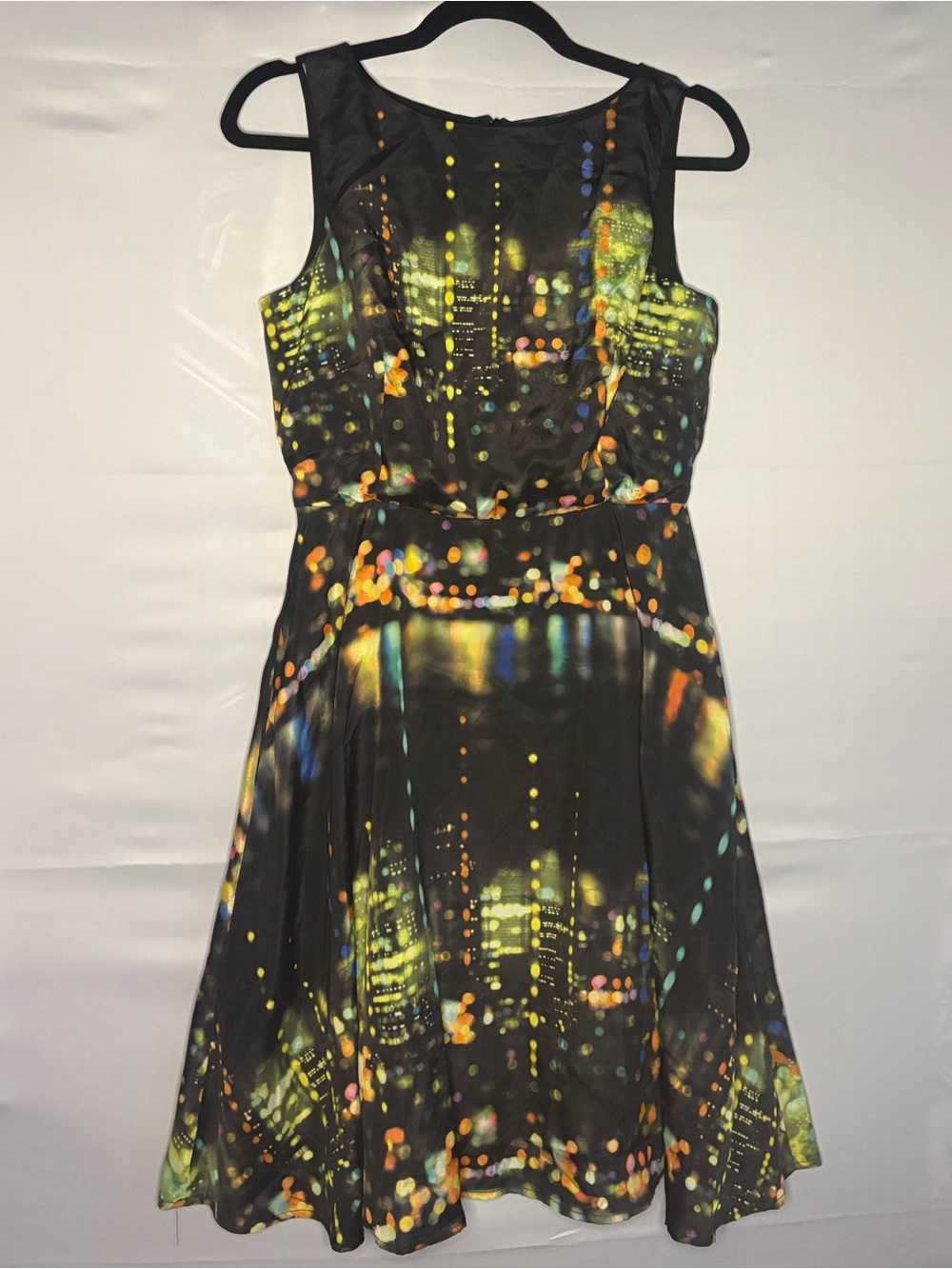 Modcloth Brand City Lights Bokeh Fit & Flare Dress
